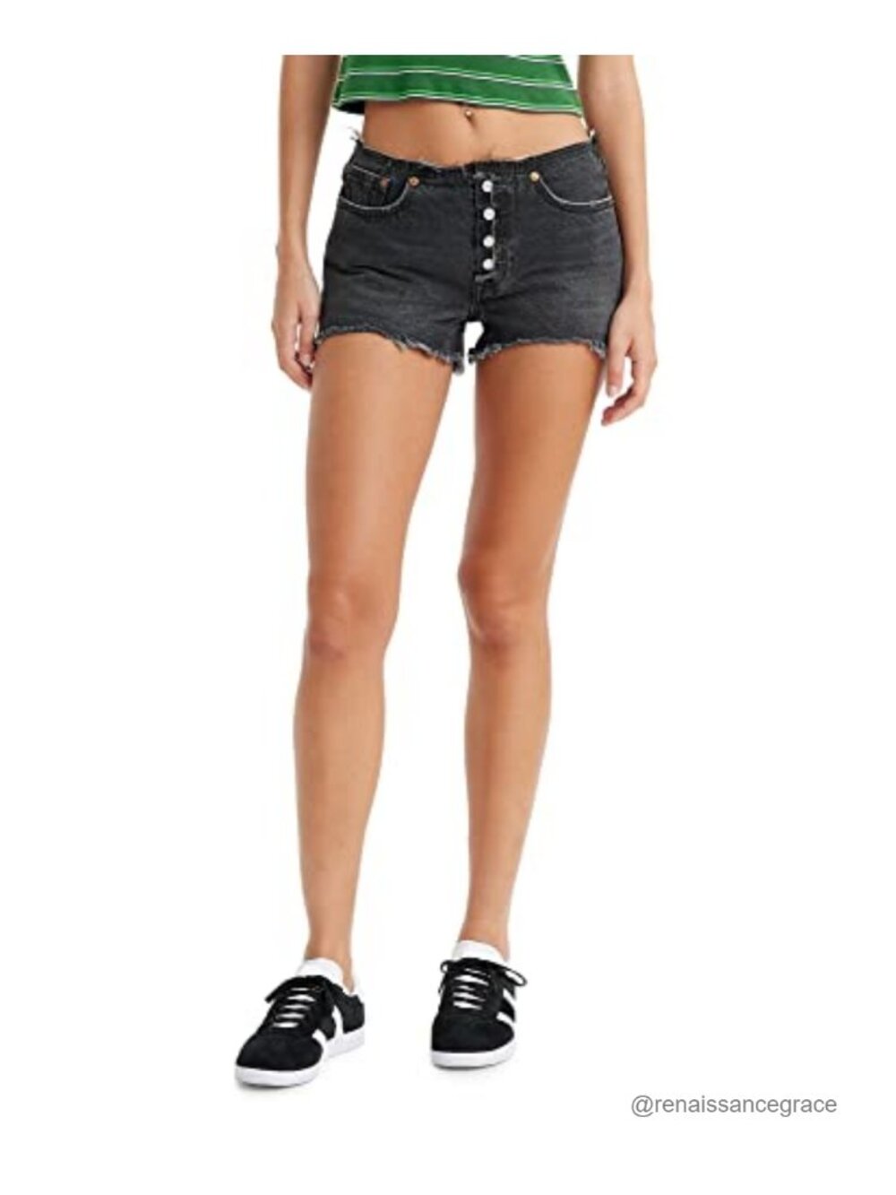 Levi's 501 High Rise Ripped Denim Jean Shorts Cotton Blend Women